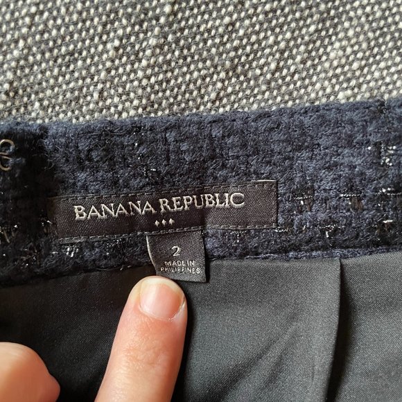 Banana Republic Navy Flare Mini Skirt, Size 2 - Picture 3 of 3